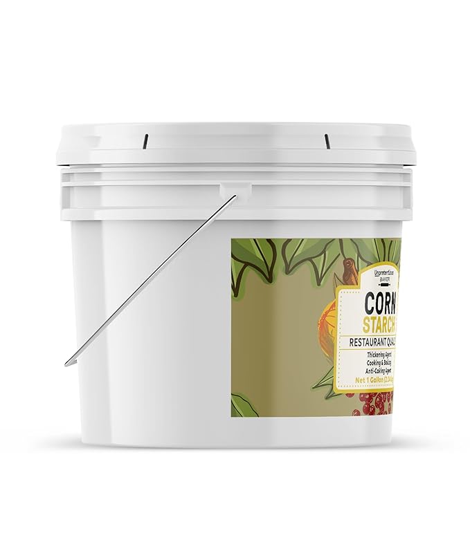 Unpretentious Corn Starch, 1 Gallon, Resealable Bucket, Thickening Agent, For Bulk Baking &