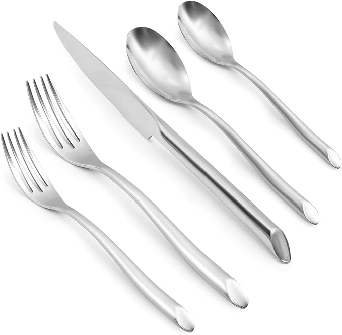 20-Piece Silverware Set, Stainless Steel Flatware Set, Cutlery Set Mirror Polished, Dishwasher