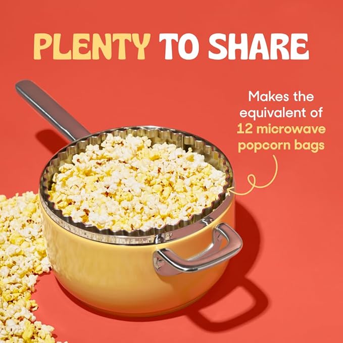Popsmith - 28oz Pouch Yellow Popcorn Kernels for Popping - Grown in USA, Non-GMO, Vegan, and