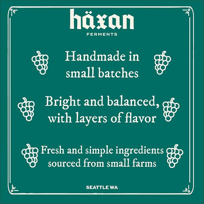 Haxan Ferments Riesling White Wine Vinegar - 5% Acidity, Unpasteurized & Slow-Fermented | Made from