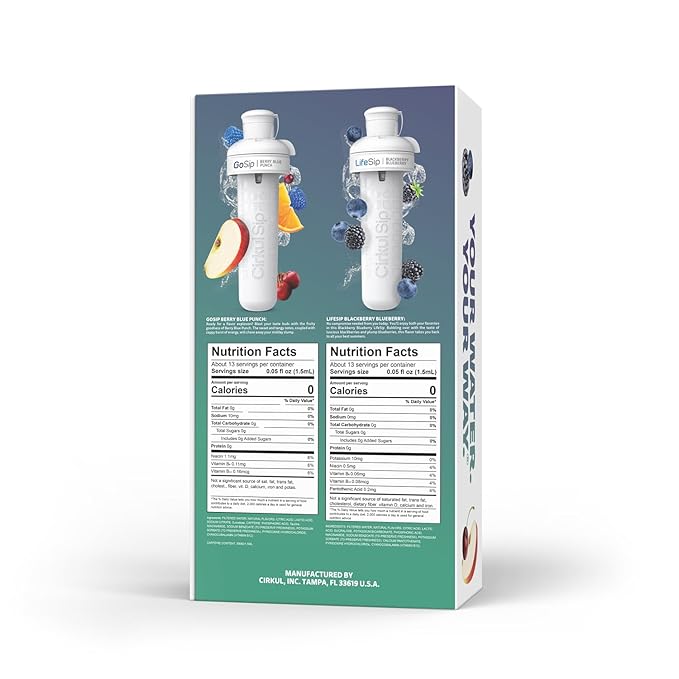 Cirkul 32oz. Chameleon Stainless Steel Water Bottle Starter Kit with Green Lid, 2 Flavor Cartridges