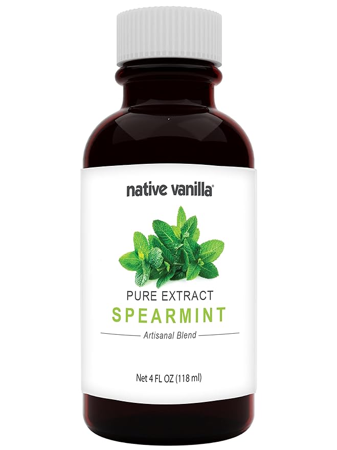 Native Vanilla - Pure Spearmint Extract - 4 Fl Oz - Pure Flavors and Extracts - Perfect for