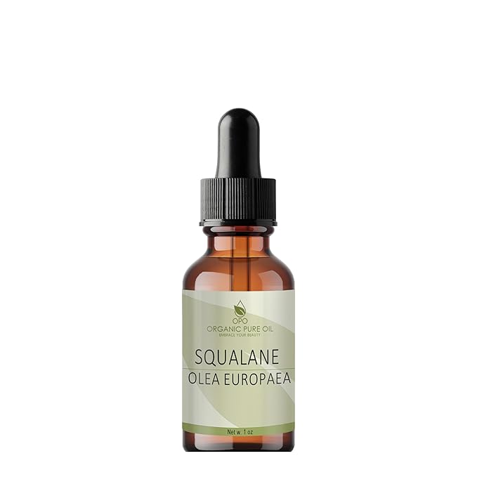 Squalane Oil - 1 oz - 30ml Glass & Dropper - Pure, Plant-Derived, Non GMO, Refined Squalene from
