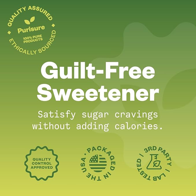 Purisure Stevia Concentrated Powder,125 g, Premium Zero Calorie Sweetener - Powdered Pure Stevia