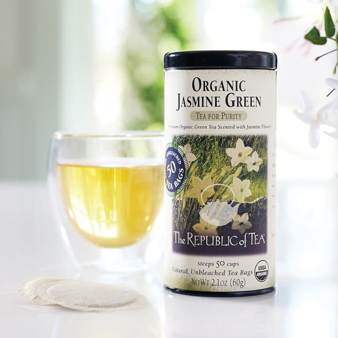 The Republic of Tea - Organic Jasmine Green Tea, 50 Tea Bag Refill