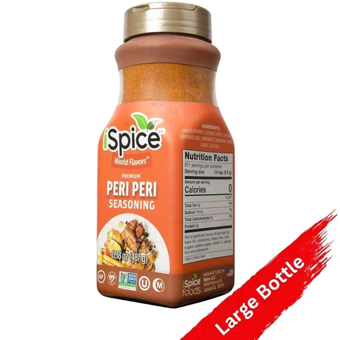 iSpice Blend | Peri Peri Seasoning | 17.18 oz | Mixed Spice & Seasoning | Bulk Size | Halal |