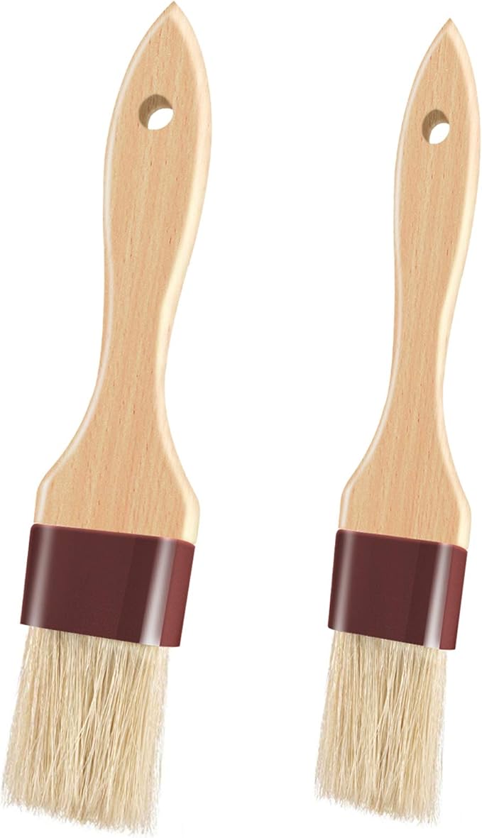 Pastry Brushes for Baking Basting Brush with Boar Bristles and Beech Hardwood Handles Culinary Oil