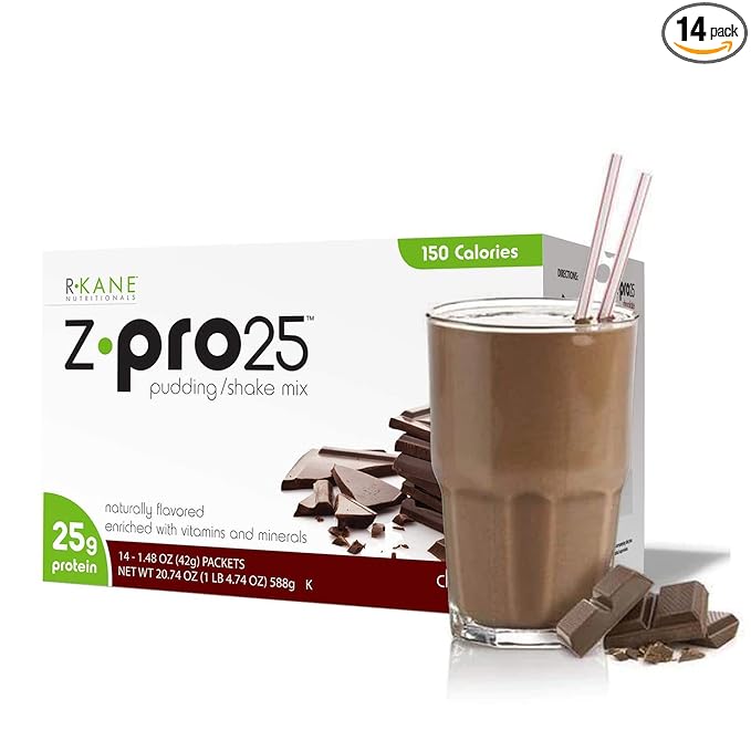 R-Kane Z-Pro 25 Protein Shakes: High Protein Chocolate Shake and Pudding Mix, Weight Loss Chocolate