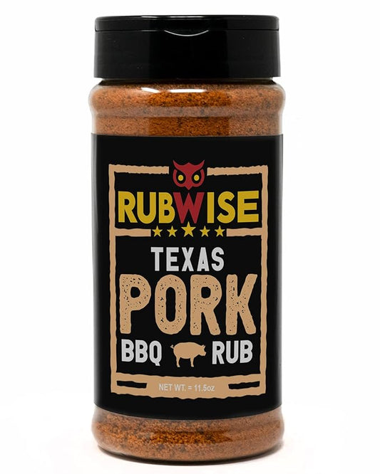 RubWise Pork Rub, Texas Style BBQ Seasoning for Smoking & Grilling Meat, Dry Spice Blend for Prime