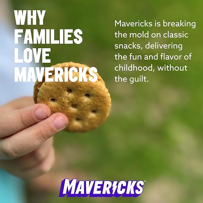 Mavericks Sandwich Crackers Variety Pack - Peanut Butter & Cheddar Snack Crackers, Whole Grain - 2