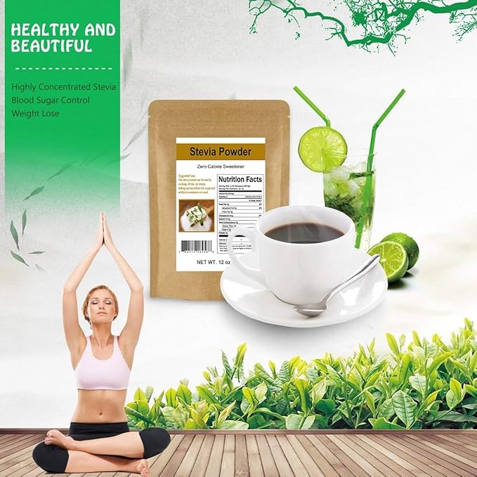 CCnature Stevia Powder Extract Natural Sweetener Zero Calorie Sugar Substitute12oz