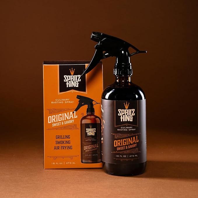 Spritz King Culinary Basting Spray: For Grilling, Smoking, Air Frying - Delicious Dark Bark