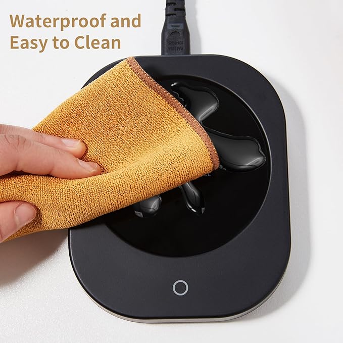 Mug Warmer with 4-Hour Auto Shut Off, 3 Temperature Settings, Frosted Black Rectangular Electric