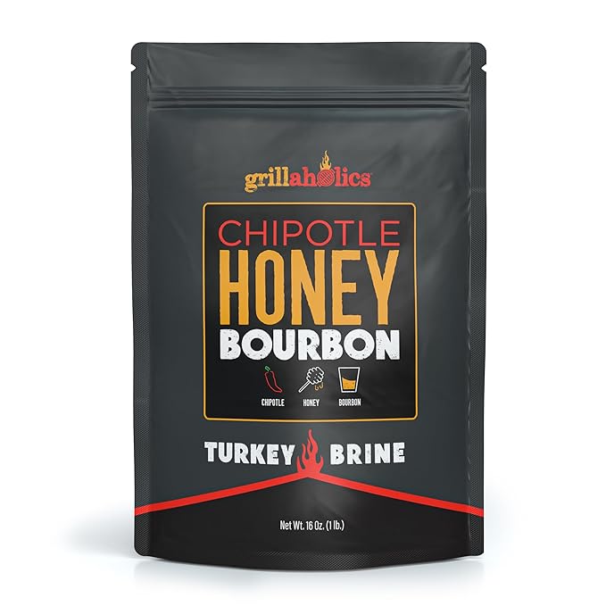 Grillaholics Chipotle Honey Bourbon Turkey Brine Kit – 16 oz Bag for Smoking, Roasting, Grilling &
