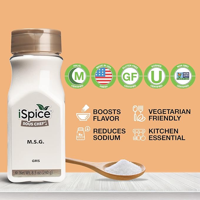 iSpice MSG Seasoning, Flavour Enhancer MSG Powder,8.5oz (240g)