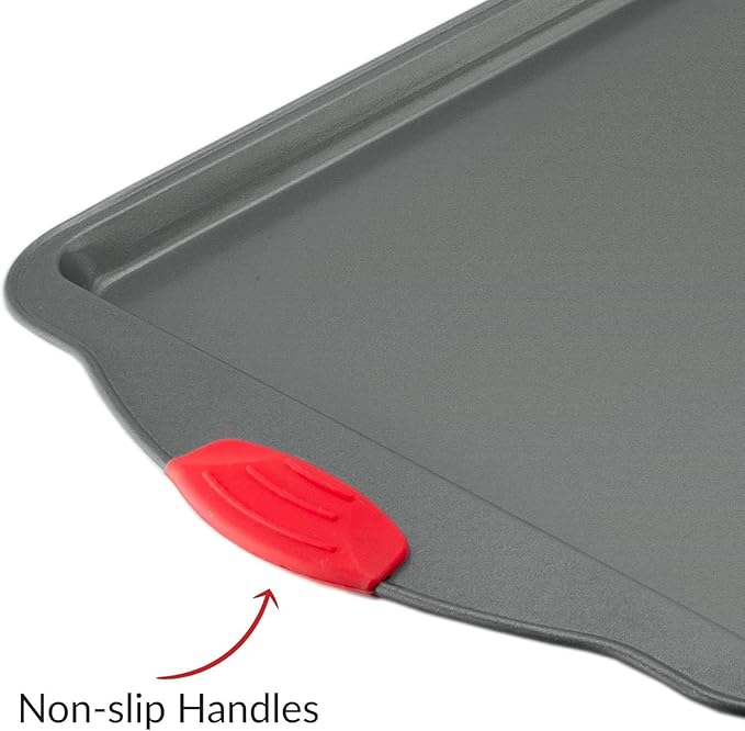 Boxiki Kitchen Nonstick Baking Sheet Pan – Heavy-Gauge Carbon Steel, Warp, Dent, and Rust-Resistant