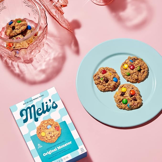 Meli?셲 Gluten Free Cookie Mix, Cookies Variety Pack - Original Monster, Chocolate Chip & Rainbow