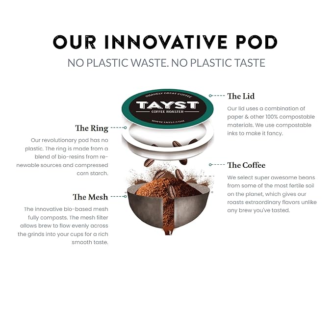 Tayst Coffee Pods, Vanilla Cream Medium Roast, K Cups Compatible with Keurig Coffee Maker