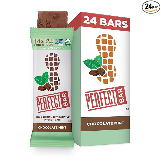 Perfect Bar, Chocolate Mint Protein Bar, High Protein, Organic, Gluten Free, Soy Free, Non GMO, No