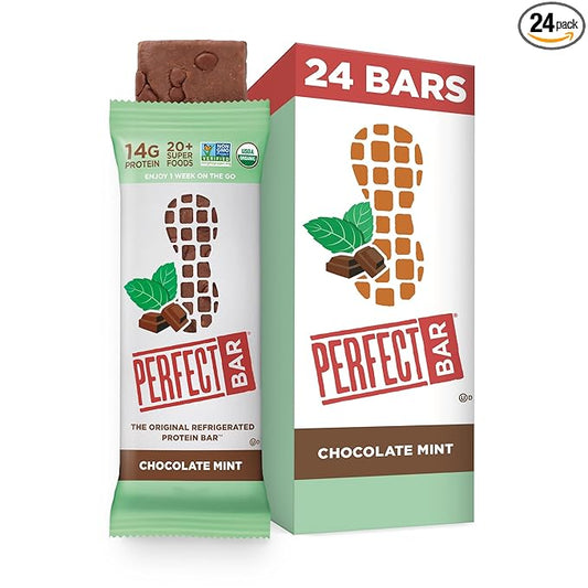 Perfect Bar, Chocolate Mint Protein Bar, High Protein, Organic, Gluten Free, Soy Free, Non GMO, No