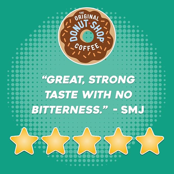 The Original Donut Shop Dark Keurig Single-Serve K-Cup Pods, Dark Roast Coffee, 60 Count, (6 Packs