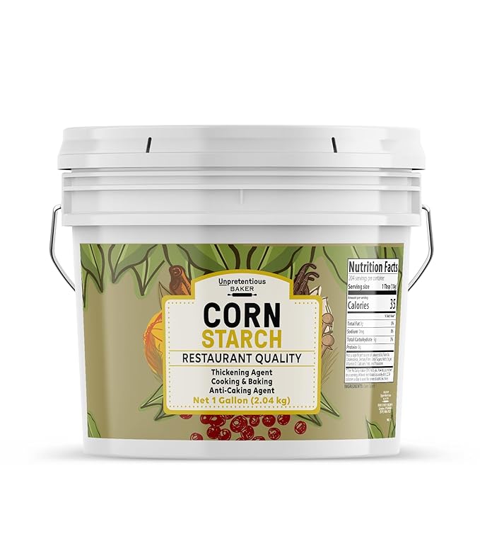 Unpretentious Corn Starch, 1 Gallon, Resealable Bucket, Thickening Agent, For Bulk Baking &