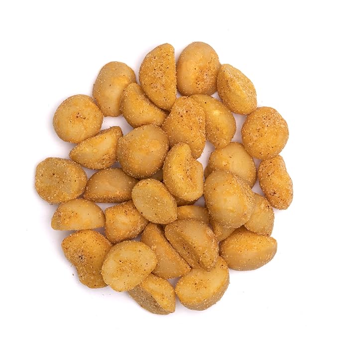 Hamakua Macadamia Nuts - Spicy Chili Pepper - Hawaiian Grown Flavored Dry Roasted Half and Whole