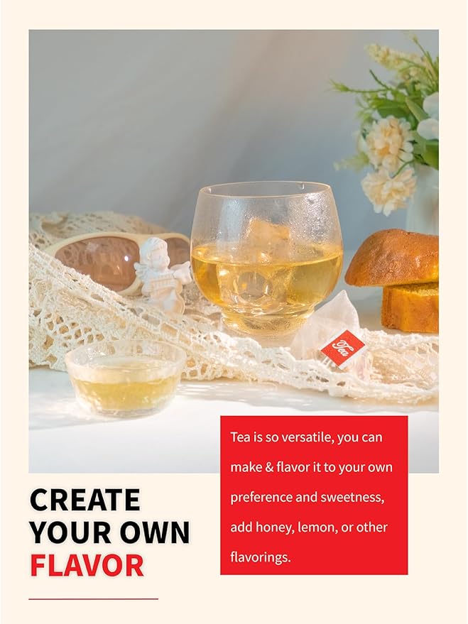 Teelux Dandelion Leaf & Root Tea with Orange Peel, Rose, Jasmine, Red Date, Caffeine Free, Mellow &