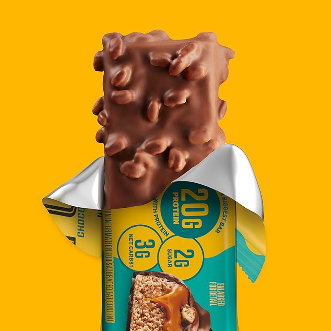 FULFIL Protein Bars, Chocolate Salted Caramel Flavored, Gluten Free with 20g Protein, Pantry