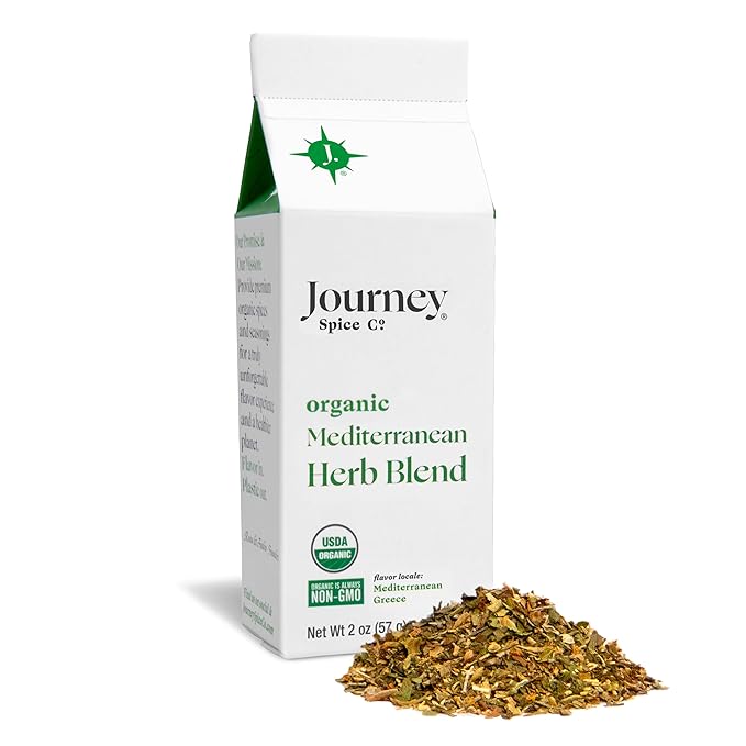 Organic Mediterranean Herb Blend by Journey Spice Co. | Gourmet Spice Seasoning Blend for Chicken