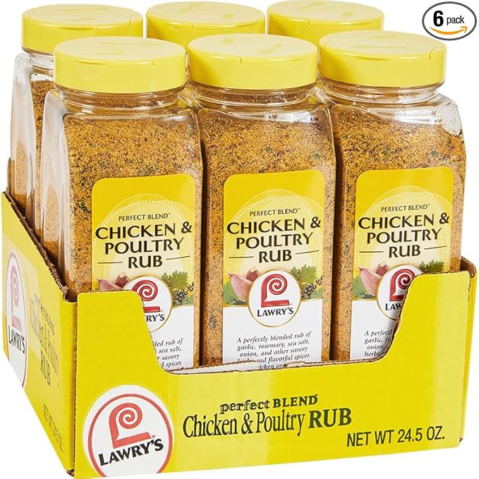 Lawry's Perfect Blend Chicken & Poultry Rub, 24.5 oz (Pack of 6)