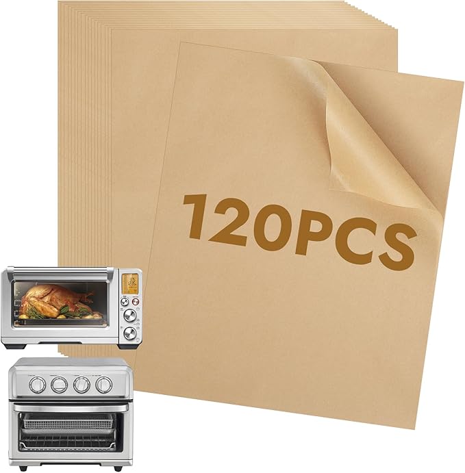 BYKITCHEN 11 x 9in Air Fryer Parchment Paper Sheet Liners Compatible with Breville Smart Oven Air