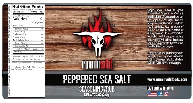 Salt and Pepper Seasoning – Coarse 10 Mesh Cracked Black Pepper & Sea Salt Blend | Bold Texture