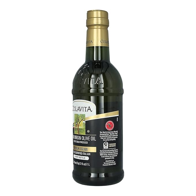 Colavita Premium Italian Extra Virgin Olive Oil 1L (34Fl Oz) Plastic Bottle