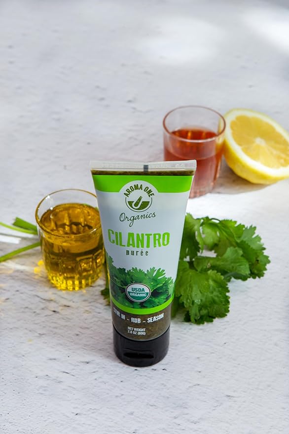 Aroma One Cilantro Puree Paste - Organic Herb Concentrate for Cooking, Seasoning & Sauces - Fresh