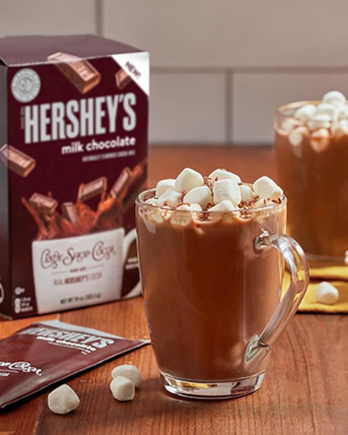 Candy Shop Cocoa HERSHEY'S Milk Chocolate Cocoa Mix, Hot Chocolate, Make Hot or Iced Cocoa, Made