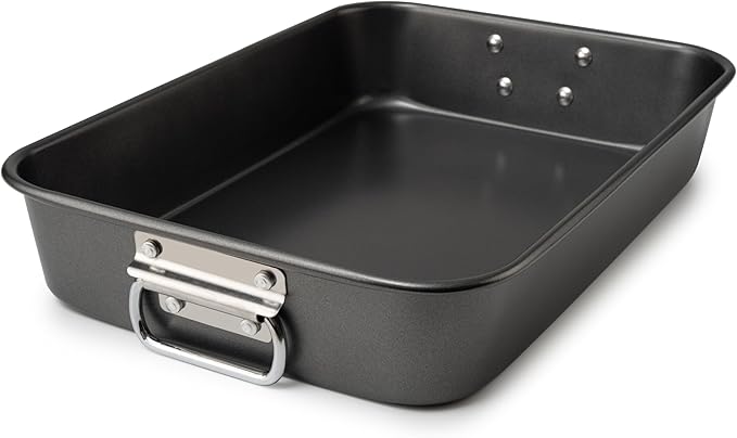 Tiawudi Lasagna Pan with Handles, 15x10x3 Inch Bakeware for Oven, Nonstick Rectangular Roasting