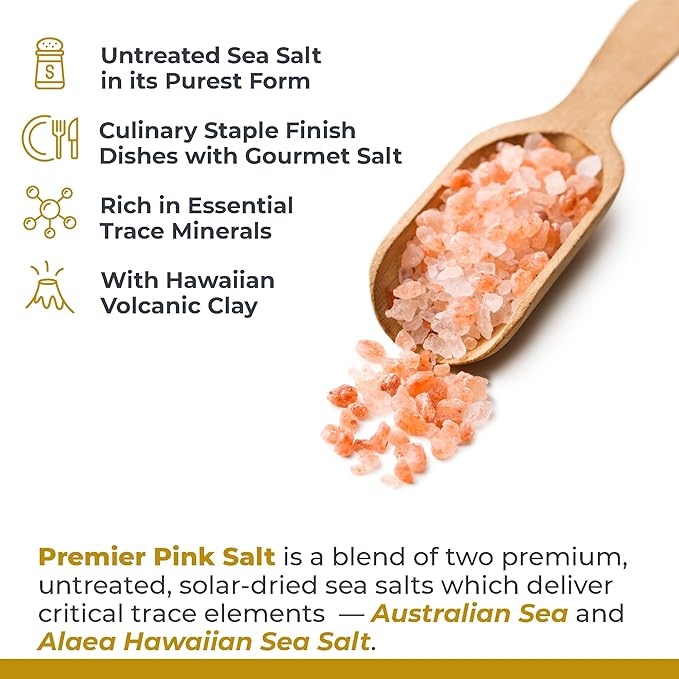 Premier Research Labs Pink Salt ??Hawaiian Red Alaea Sea Salt Blend for Food, Cooking, and Eating