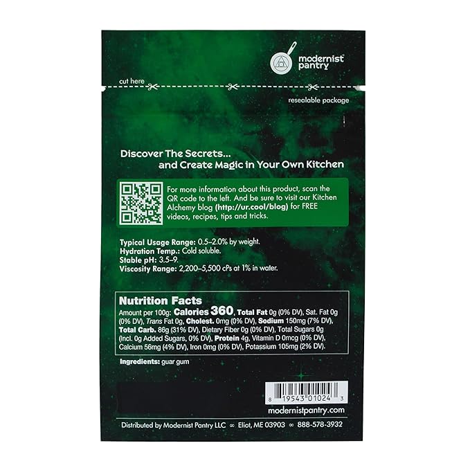 Pure Guar Gum ??Non-GMO Vegan OU Kosher Certified - 50g/2oz