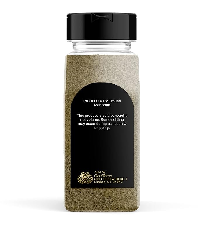 GranAroma 4.8 oz Ground Marjoram, French & Italian Cuisine, Savory Seasoning