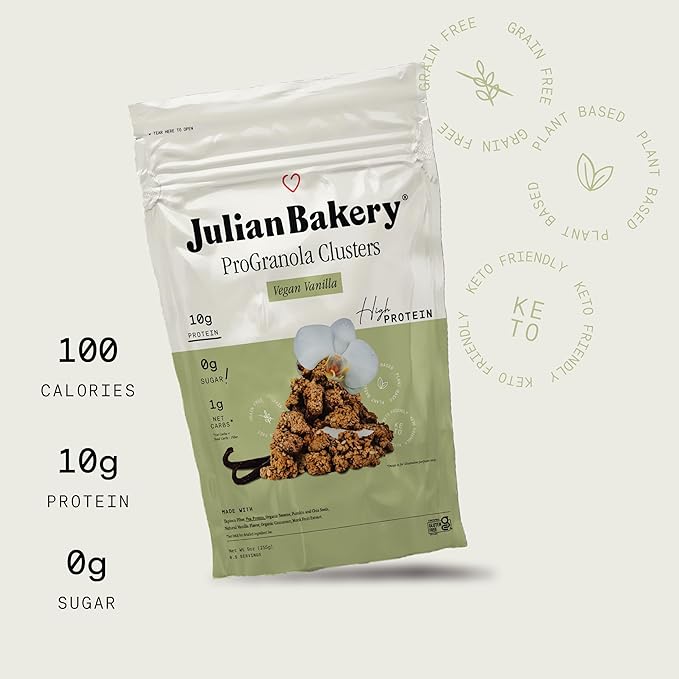 Julian Bakery® ProGranola® Cereal | Vegan | Vanilla Cluster | 10g Protein | 1 Net Carb |