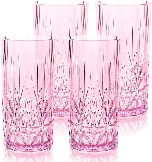 BELLAFORTE Shatterproof Tritan Tall Tumbler, Set of 4, 18oz - Myrtle Beach Drinking Glasses