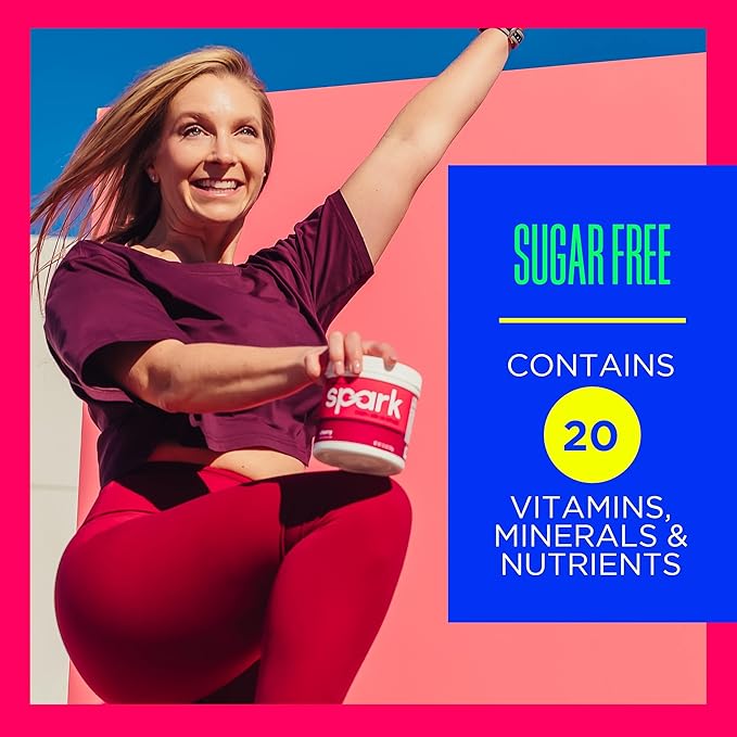 AdvoCare Spark Vitamin & Amino Acid Supplement - Focus & Energy Drink Powder Mix with Vitamin A