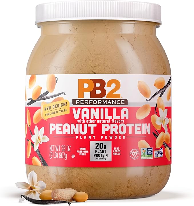 PB2 Performance Peanut Plant Based Vegan Protein Powder | 20g Complete Protein, No Added Sugar