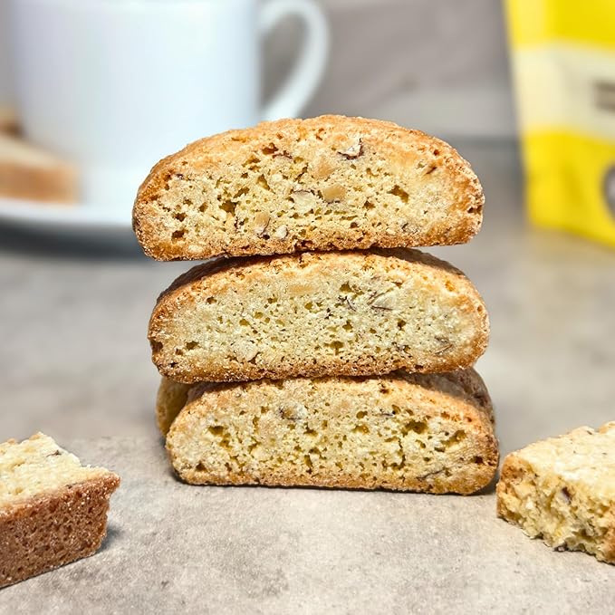Tutti Gourmet Gluten Free Lemon Biscotti, 9.9 oz (283g) Resealable Cookie Bag - Vegan and Halal