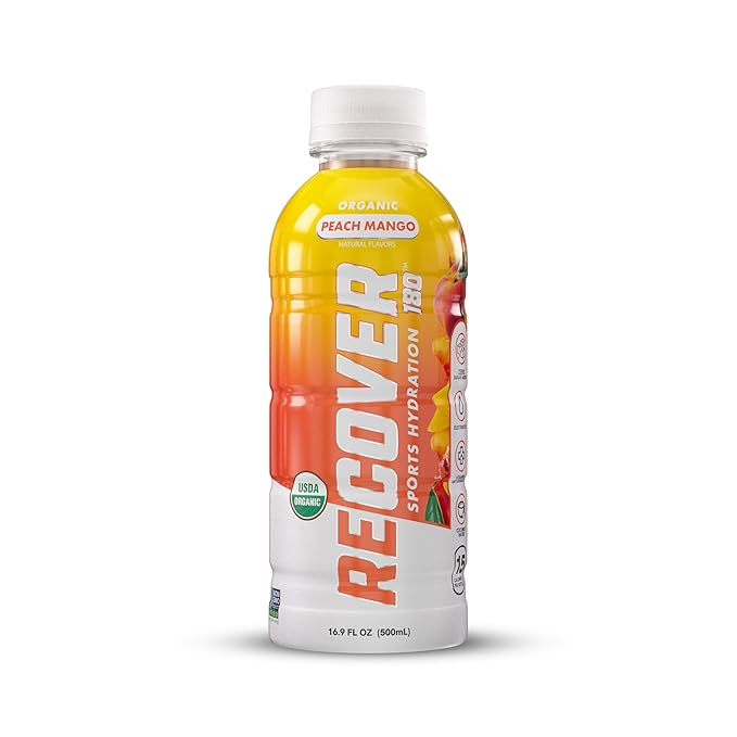 RECOVER 180 Organic Sports Hydration Drink, No Sugar Added, 20 Calorie Sports Beverage, Organic