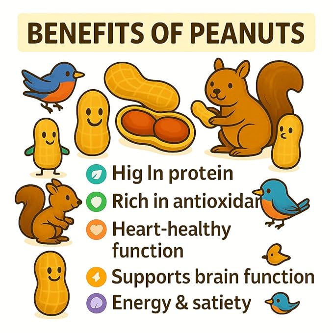 Crazy Nuts | USA Grown Whole In Shell Raw Peanuts for Birds and Squirrels, 25lb | Jumbo Whole In
