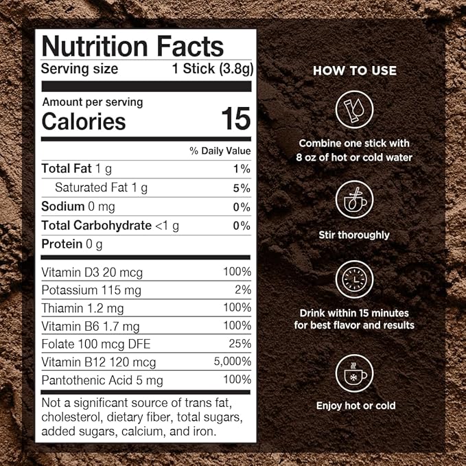 VitaCup Genius Instant Coffee Packets, Increase Energy & Focus, Keto Coffee, Serve Hot or Cold
