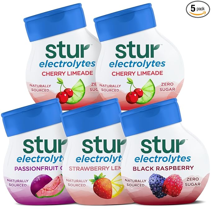 Stur Liquid Water Enhancer | Electrolyte Variety Pack | Naturally Sweetened | High in Vitamin C &
