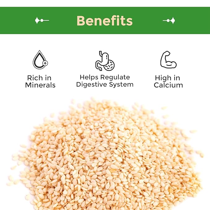 Sincerely Nuts Hulled Sesame Seeds A Heart Healthy Snack Rich in Fiber, Minerals Antioxidants